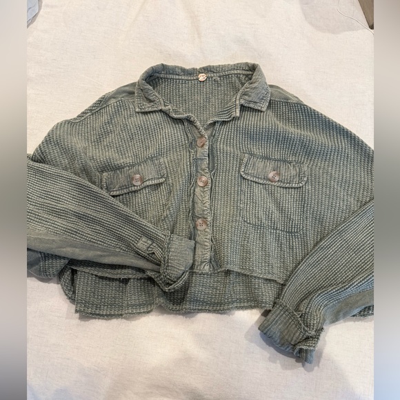 FP One Cropped Scout Jacket - Washed Army - Picture 4 of 10